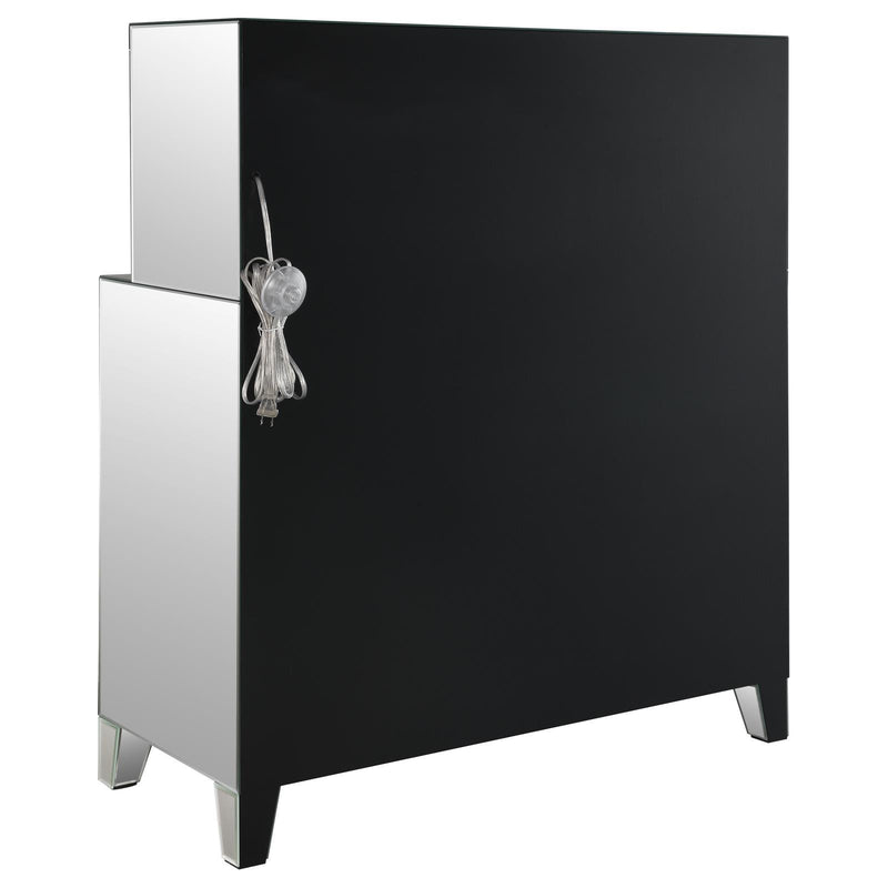  Coaster Furniture Yvaine 115585 2-door Mirrored Acrylic Home Bar Wine Cabinet - Silver IMAGE 7