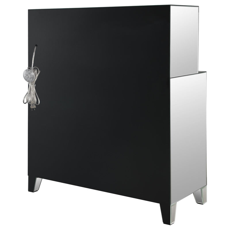  Coaster Furniture Yvaine 115585 2-door Mirrored Acrylic Home Bar Wine Cabinet - Silver IMAGE 9