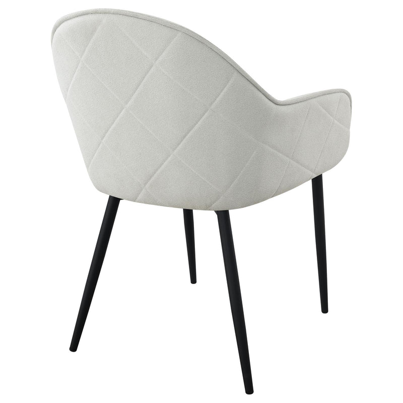  Coaster Furniture Emma 115592 Fabric Upholstered Dining Arm Chair - Fog Grey IMAGE 7