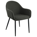  Coaster Furniture Emma 115593 Fabric Upholstered Dining Arm Chair - Charcoal IMAGE 1