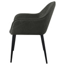  Coaster Furniture Emma 115593 Fabric Upholstered Dining Arm Chair - Charcoal IMAGE 5