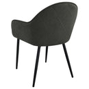  Coaster Furniture Emma 115593 Fabric Upholstered Dining Arm Chair - Charcoal IMAGE 6