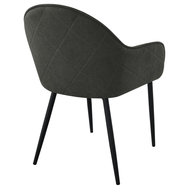  Coaster Furniture Emma 115593 Fabric Upholstered Dining Arm Chair - Charcoal IMAGE 7