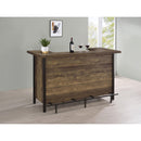  Coaster Furniture Bellemore 182104 Freestanding Home Bar Wine Cabinet - Rustic Oak IMAGE 3