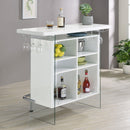  Coaster Furniture Acosta 182632 Freestanding Home Bar Wine Cabinet - White High Gloss IMAGE 10