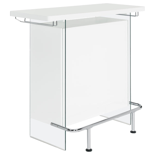  Coaster Furniture Acosta 182632 Freestanding Home Bar Wine Cabinet - White High Gloss IMAGE 1