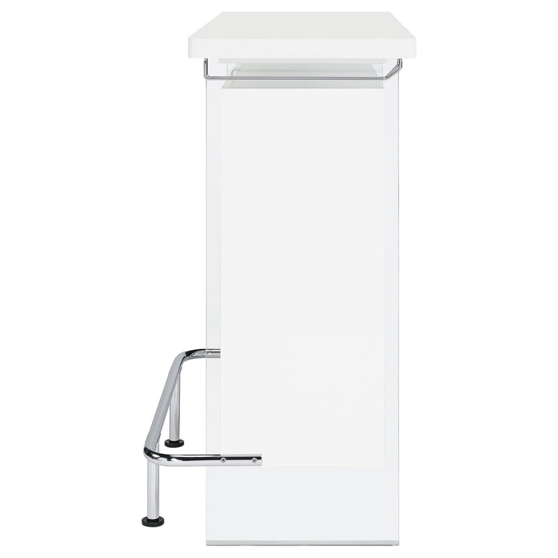  Coaster Furniture Acosta 182632 Freestanding Home Bar Wine Cabinet - White High Gloss IMAGE 4