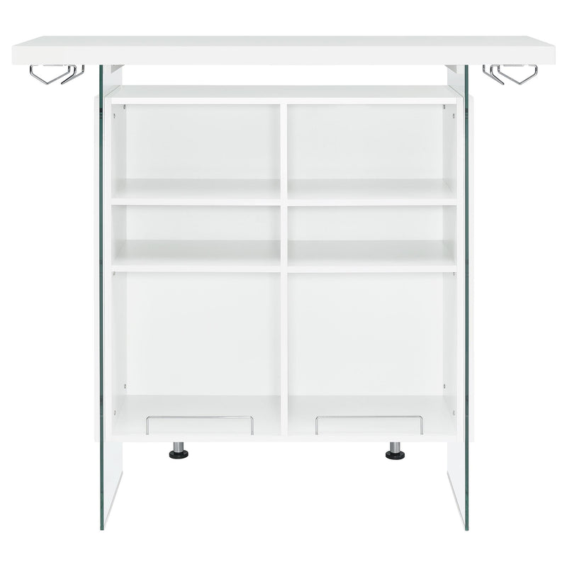  Coaster Furniture Acosta 182632 Freestanding Home Bar Wine Cabinet - White High Gloss IMAGE 6