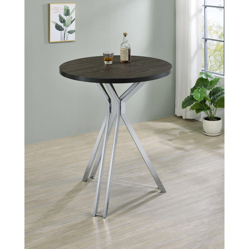  Coaster Furniture Edgerton 183131 Round 35-inch Pub Height Bistro Bar Table - Dark Oak IMAGE 6