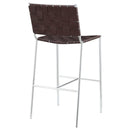  Coaster Furniture Adelaide 183584 Upholstered Pub Height Bar Stool - Brown and Chrome IMAGE 6