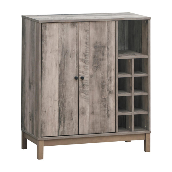  Coaster Furniture Cheyenne 183600 2-door Home Bar Wine Cabinet - Weathered Acacia IMAGE 1