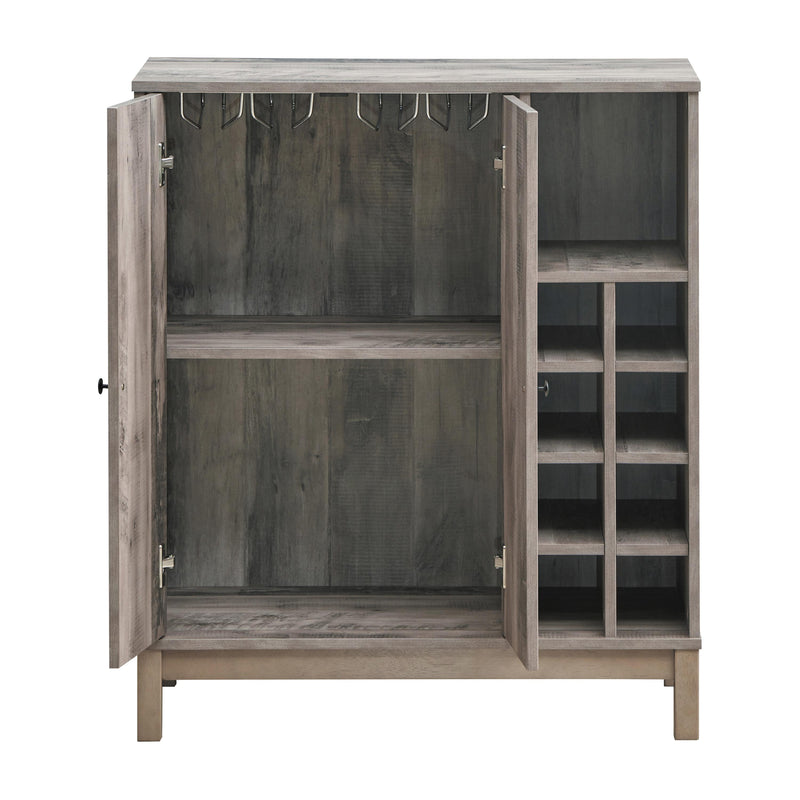  Coaster Furniture Cheyenne 183600 2-door Home Bar Wine Cabinet - Weathered Acacia IMAGE 4