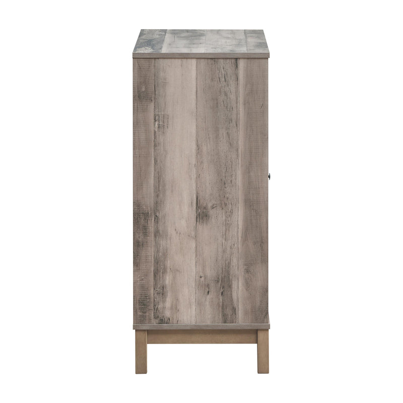  Coaster Furniture Cheyenne 183600 2-door Home Bar Wine Cabinet - Weathered Acacia IMAGE 5