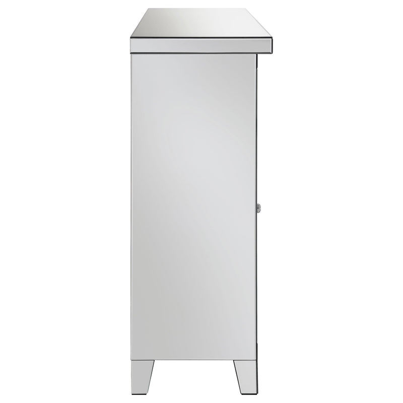 Coaster Furniture Melinda 183627 2-door LED Mirrored Wine Storage Bar Cabinet - Silver IMAGE 10