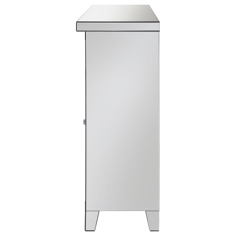  Coaster Furniture Melinda 183627 2-door LED Mirrored Wine Storage Bar Cabinet - Silver IMAGE 6
