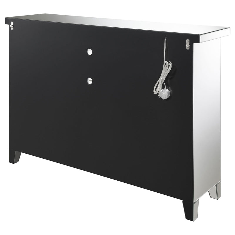  Coaster Furniture Melinda 183627 2-door LED Mirrored Wine Storage Bar Cabinet - Silver IMAGE 9