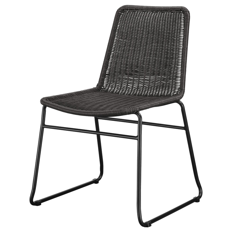  Coaster Furniture Dacy 192032 Faux Rattan Metal Dining Side Chair - Brown IMAGE 3