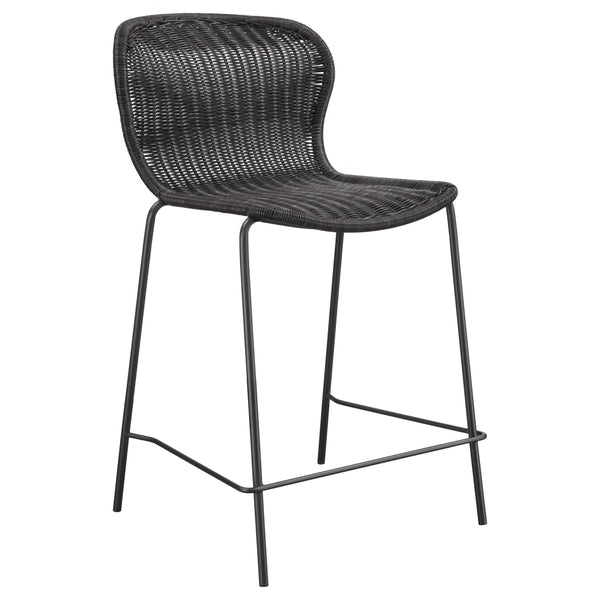  Coaster Furniture Mckinley 192039 Faux Rattan Metal Counter Chair - Brown IMAGE 1