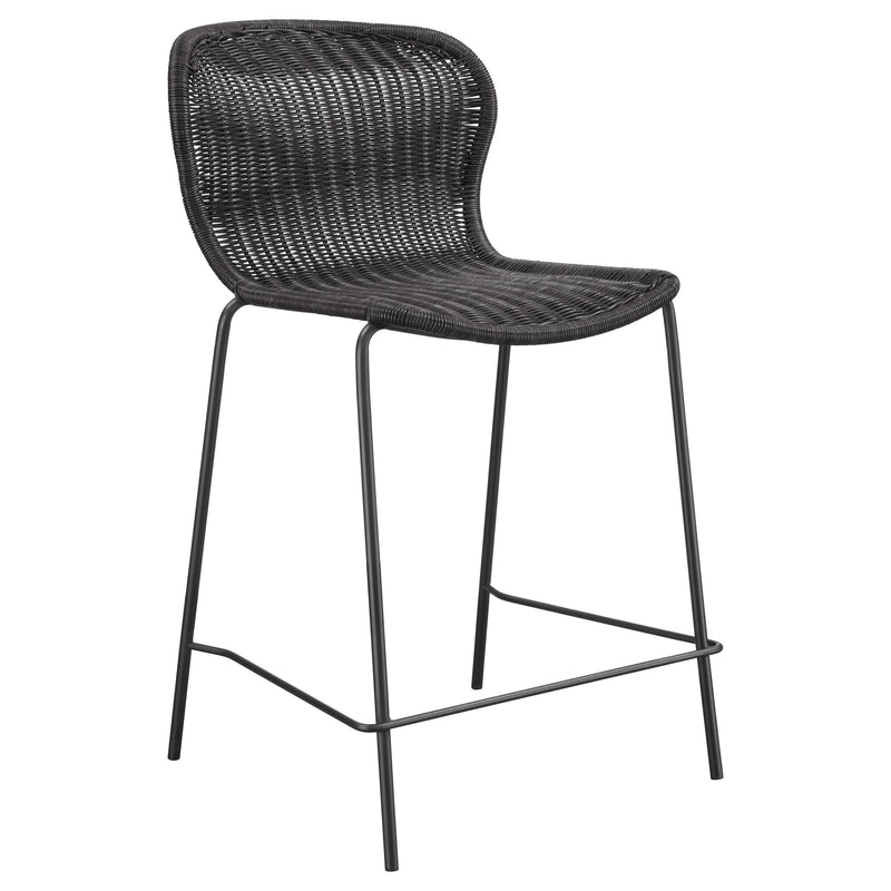  Coaster Furniture Mckinley 192039 Faux Rattan Metal Counter Chair - Brown IMAGE 1