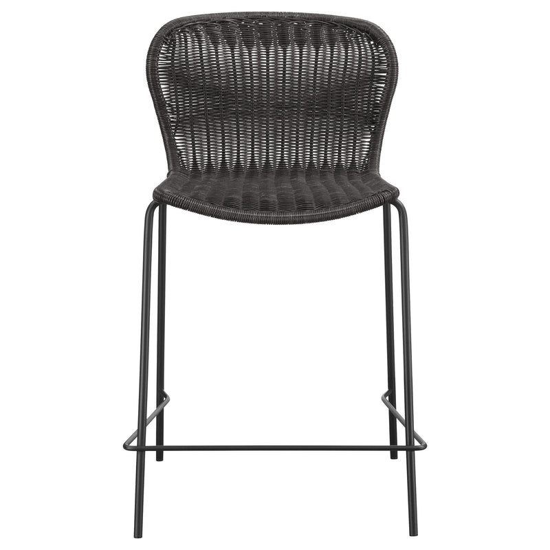 Coaster Furniture Mckinley 192039 Faux Rattan Metal Counter Chair - Brown IMAGE 2