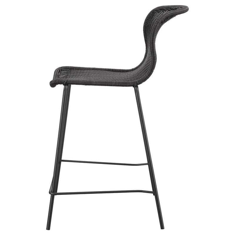  Coaster Furniture Mckinley 192039 Faux Rattan Metal Counter Chair - Brown IMAGE 4