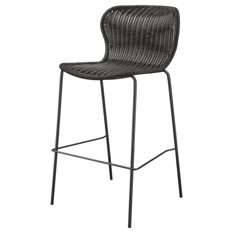  Coaster Furniture Mckinley 192040 Faux Rattan Metal Bar Chair - Brown IMAGE 3
