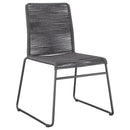  Coaster Furniture Jerome 192062 Woven Rope Stackable Side Chair - Charcoal IMAGE 1