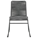  Coaster Furniture Jerome 192062 Woven Rope Stackable Side Chair - Charcoal IMAGE 2