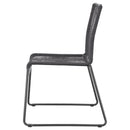  Coaster Furniture Jerome 192062 Woven Rope Stackable Side Chair - Charcoal IMAGE 4
