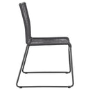  Coaster Furniture Jerome 192062 Woven Rope Stackable Side Chair - Charcoal IMAGE 7