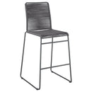  Coaster Furniture Jerome 192064 Woven Rope Metal Bar Chair - Charcoal IMAGE 1
