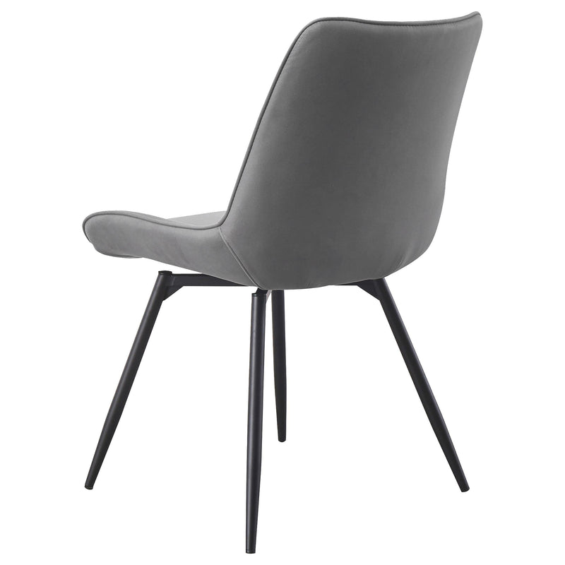  Coaster Furniture Diggs 193312 Upholstered Swivel Dining Side Chair - Grey IMAGE 5