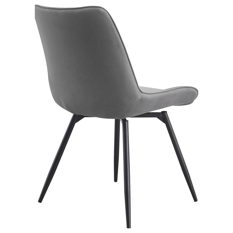  Coaster Furniture Diggs 193312 Upholstered Swivel Dining Side Chair - Grey IMAGE 7