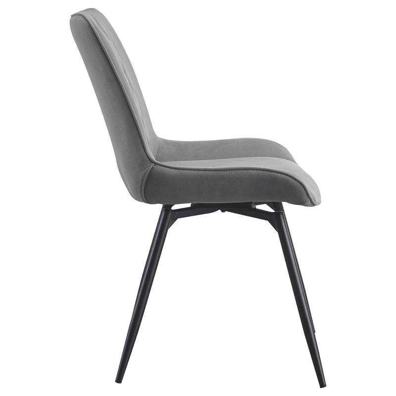  Coaster Furniture Diggs 193312 Upholstered Swivel Dining Side Chair - Grey IMAGE 8