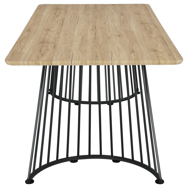 Coaster Furniture Altus 193531 80-inch Composite Wood Dining Table - Natural Oak IMAGE 4