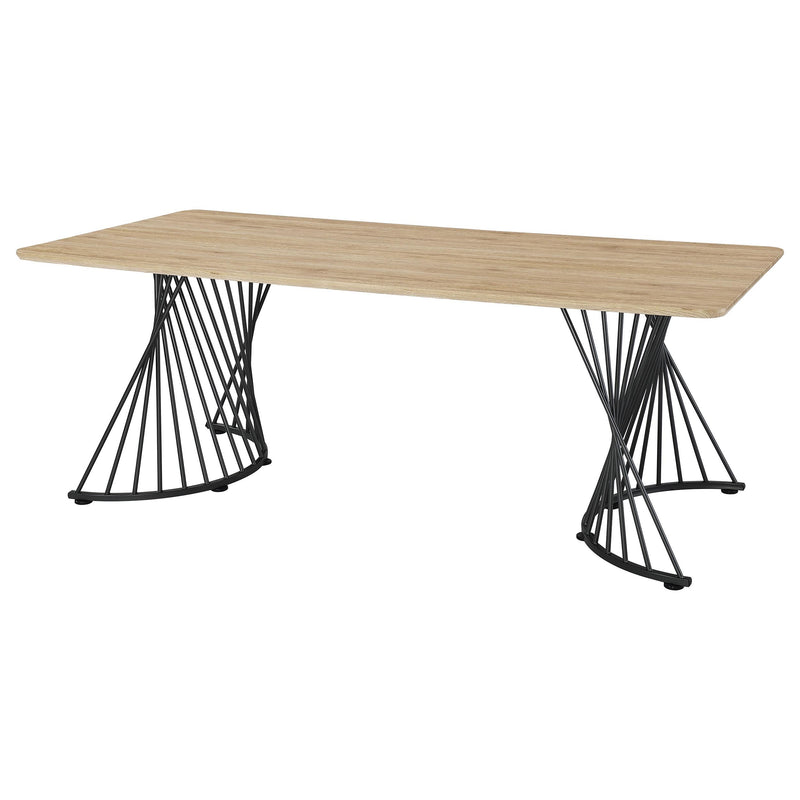  Coaster Furniture Altus 193531 80-inch Composite Wood Dining Table - Natural Oak IMAGE 7