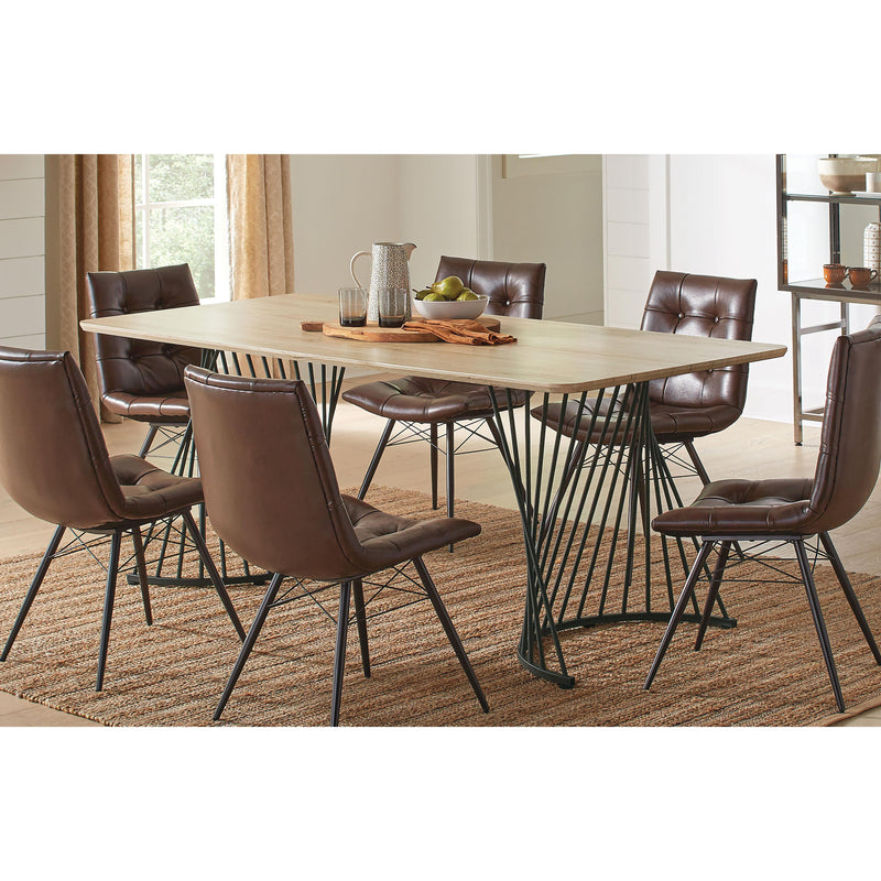  Coaster Furniture Altus 193531 80-inch Composite Wood Dining Table - Natural Oak IMAGE 9