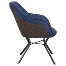  Coaster Furniture Mayer 193722 Upholstered Dining Arm Chair - Blue and Brown IMAGE 7