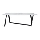  Coaster Furniture Mayer 193781 Rectangular 87-inch Faux Marble Dining Table - White IMAGE 3
