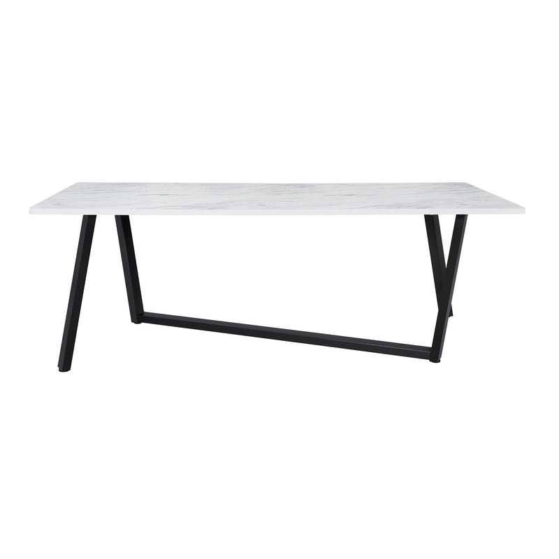  Coaster Furniture Mayer 193781 Rectangular 87-inch Faux Marble Dining Table - White IMAGE 3