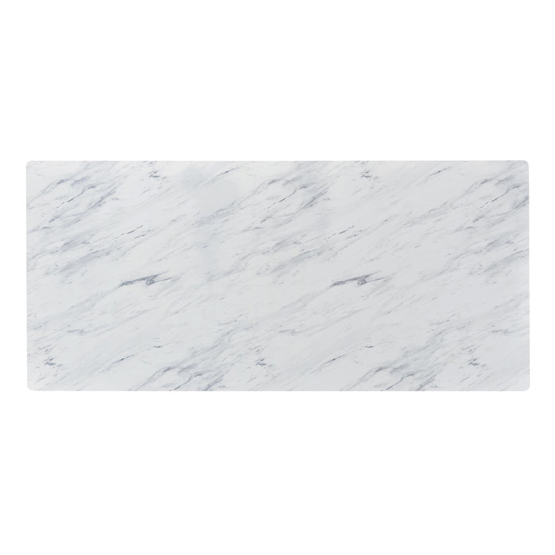  Coaster Furniture Mayer 193781 Rectangular 87-inch Faux Marble Dining Table - White IMAGE 6