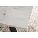  Coaster Furniture Mayer 193781 Rectangular 87-inch Faux Marble Dining Table - White IMAGE 7