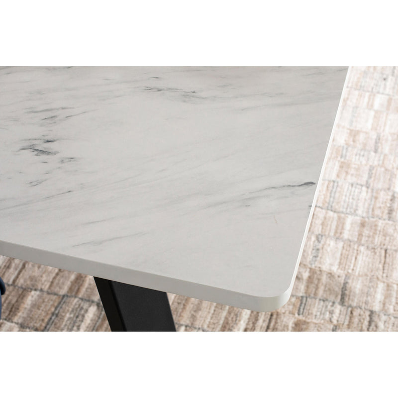 Coaster Furniture Mayer 193781 Rectangular 87-inch Faux Marble Dining Table - White IMAGE 7