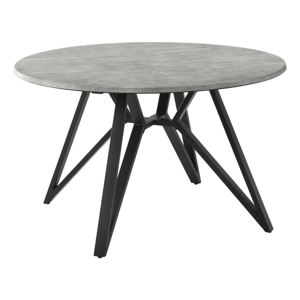  Coaster Furniture Neil 193801 Round 50-inch SmartTop Dining Table - Gunmetal IMAGE 1