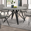  Coaster Furniture Neil 193801 Round 50-inch SmartTop Dining Table - Gunmetal IMAGE 2