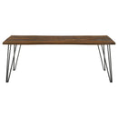  Coaster Furniture Neve 193861 80-inch Live Edge Dining Table - Grey Sheesham IMAGE 3