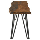  Coaster Furniture Neve 193863 Live Edge Wood Dining Bench Hairpin Legs - Grey Sheesham IMAGE 4