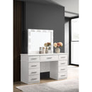  Coaster Furniture Felicity 203507 9-Drawer Vanity Table Lighted Mirror - Glossy White IMAGE 2