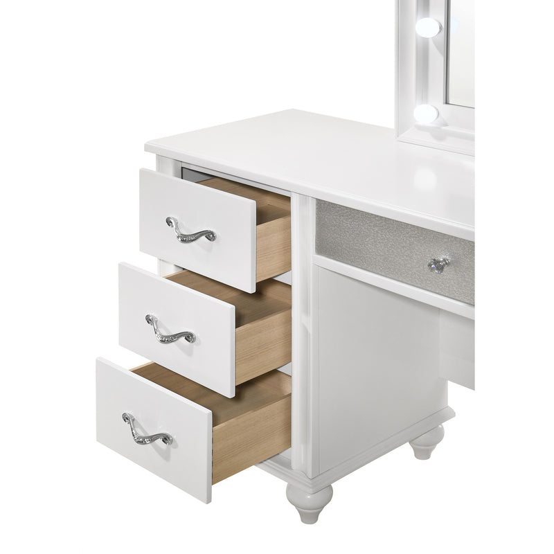  Coaster Furniture Barzini 205897 7-Drawer Vanity Set with Lighting - White IMAGE 3