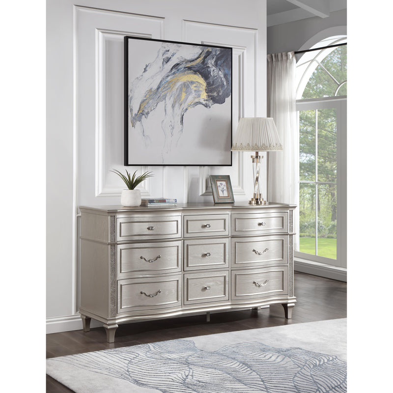  Coaster Furniture Evangeline 223393 9-Drawer Dresser - Silver Oak IMAGE 7